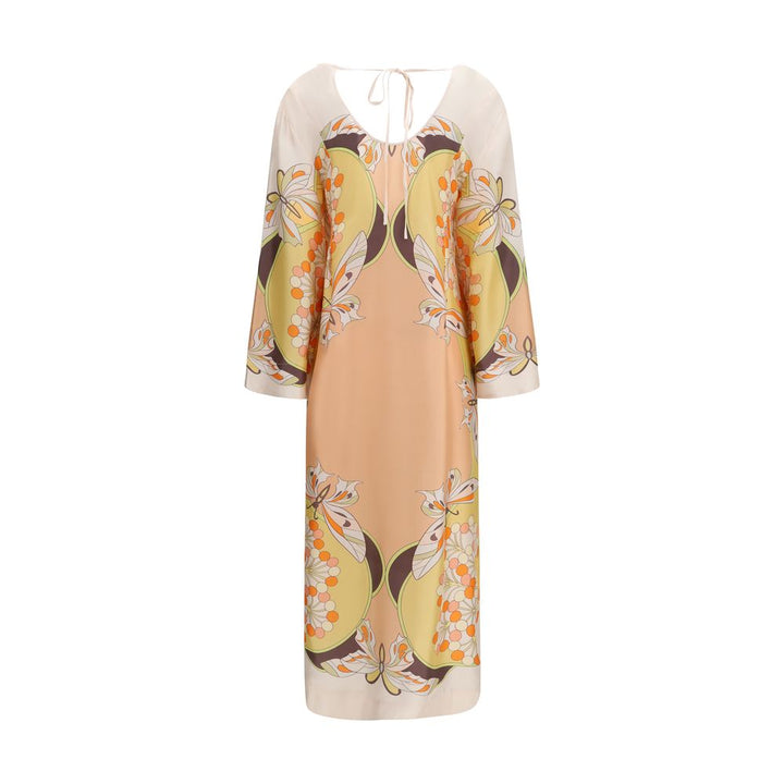 Multicolor Silk Casual Dress