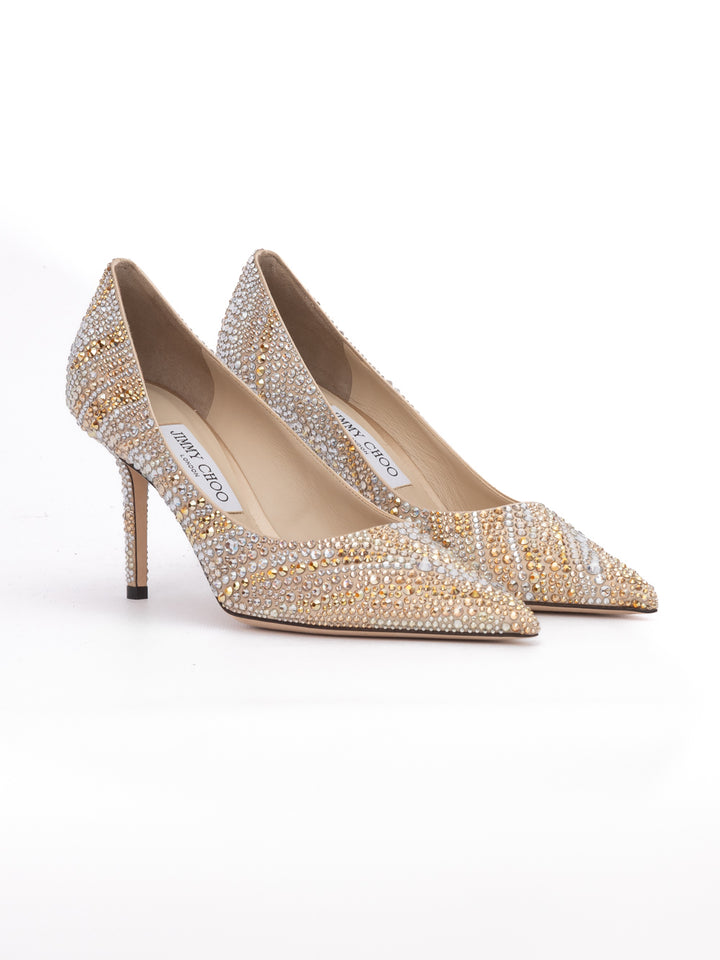 Gold Mix Crystal Love 85 Pumps