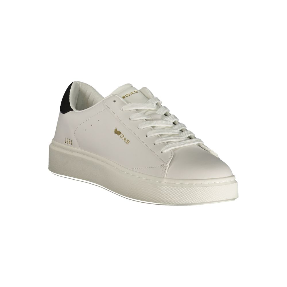 White Polyurethane Men Sneaker