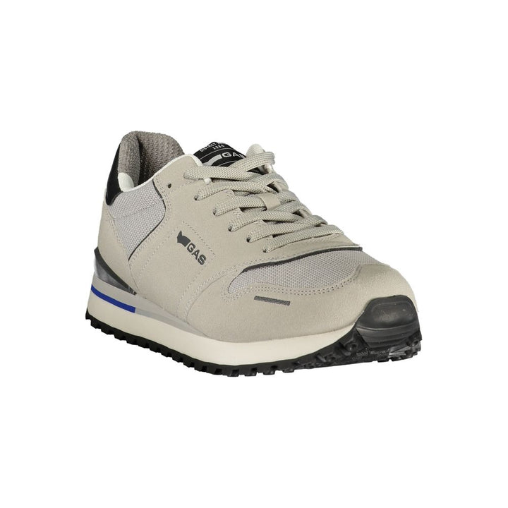 Gray Polyester Athletic Sneakers