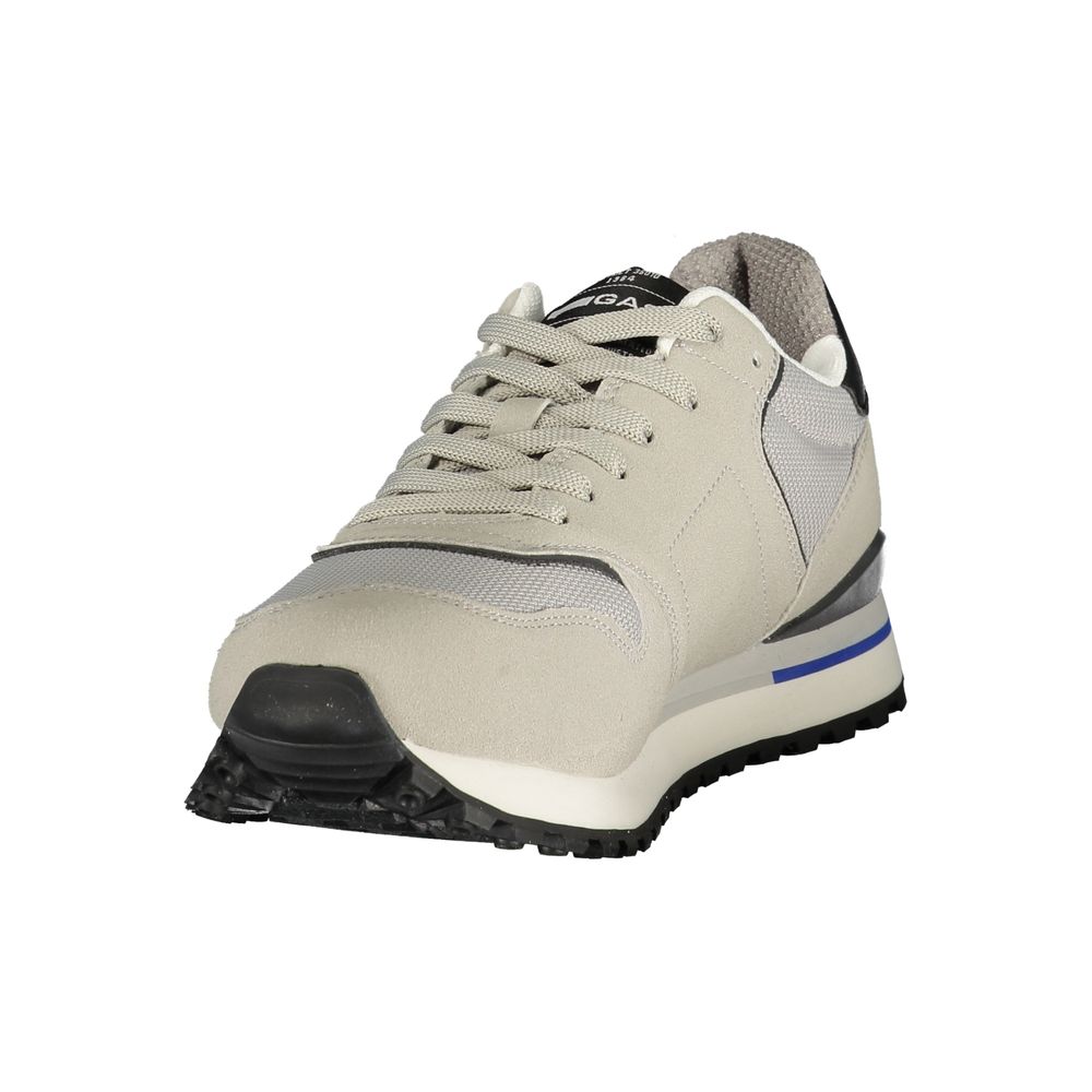Gray Polyester Athletic Sneakers
