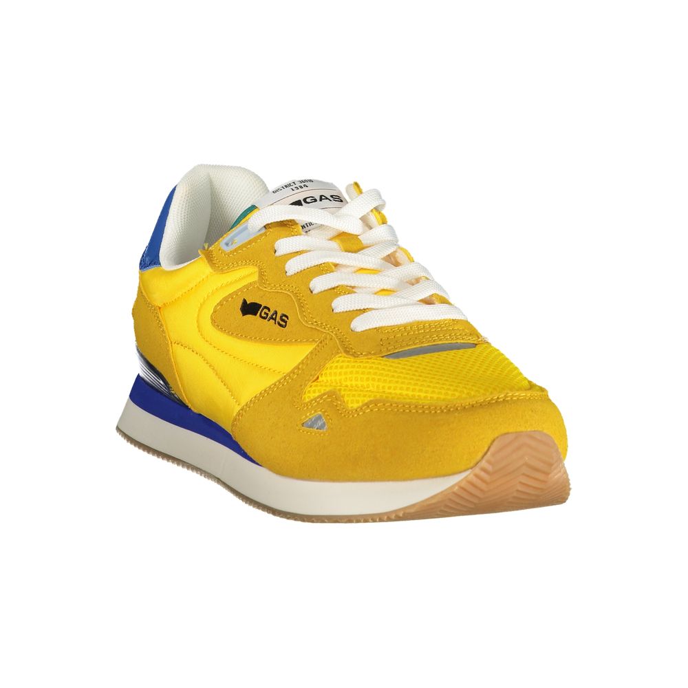 Yellow Polyurethane Men Sneaker