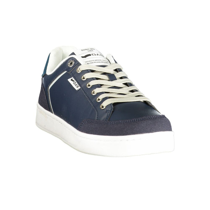 Blue Polyester Athletic Sneakers
