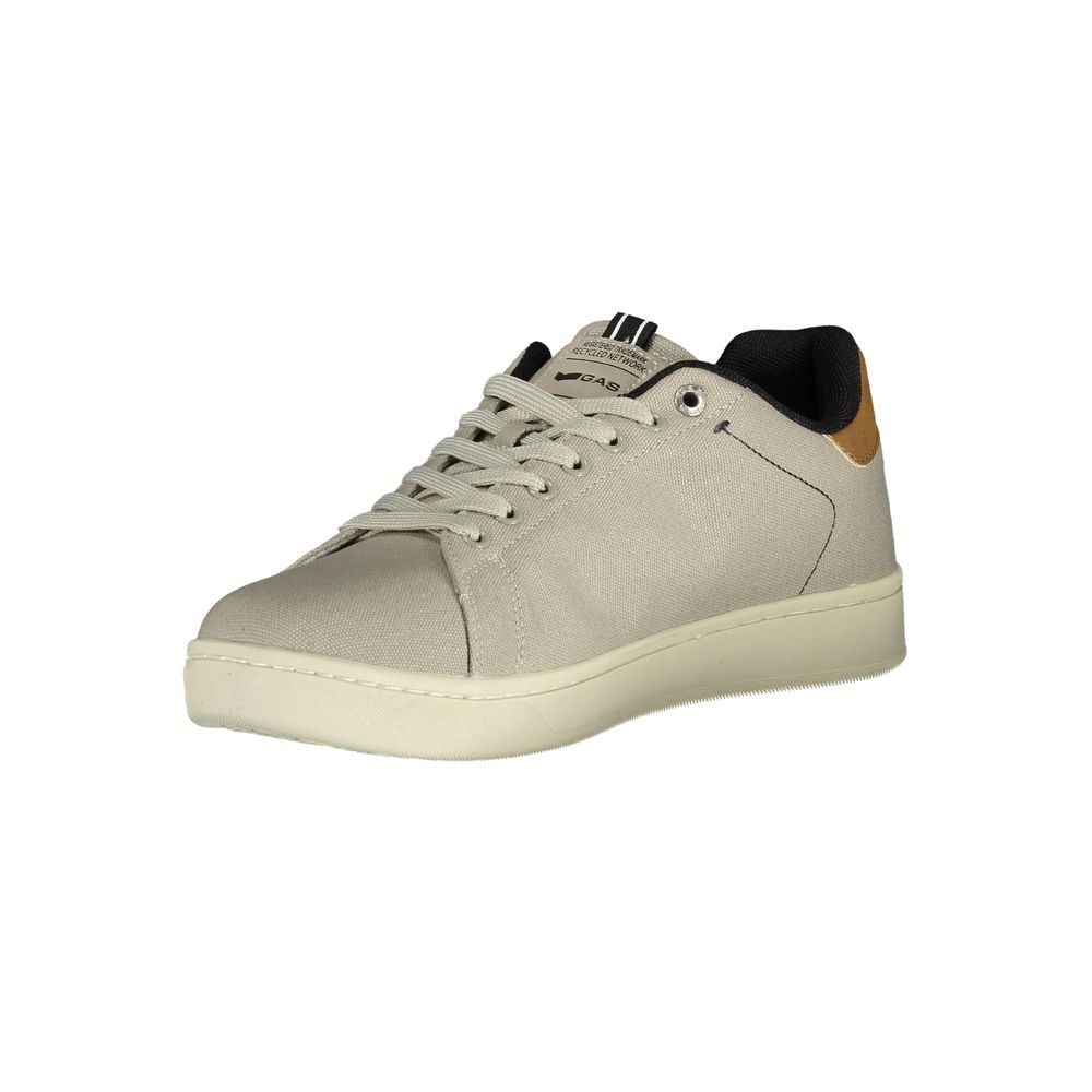 Gray Polyester Athletic Sneakers