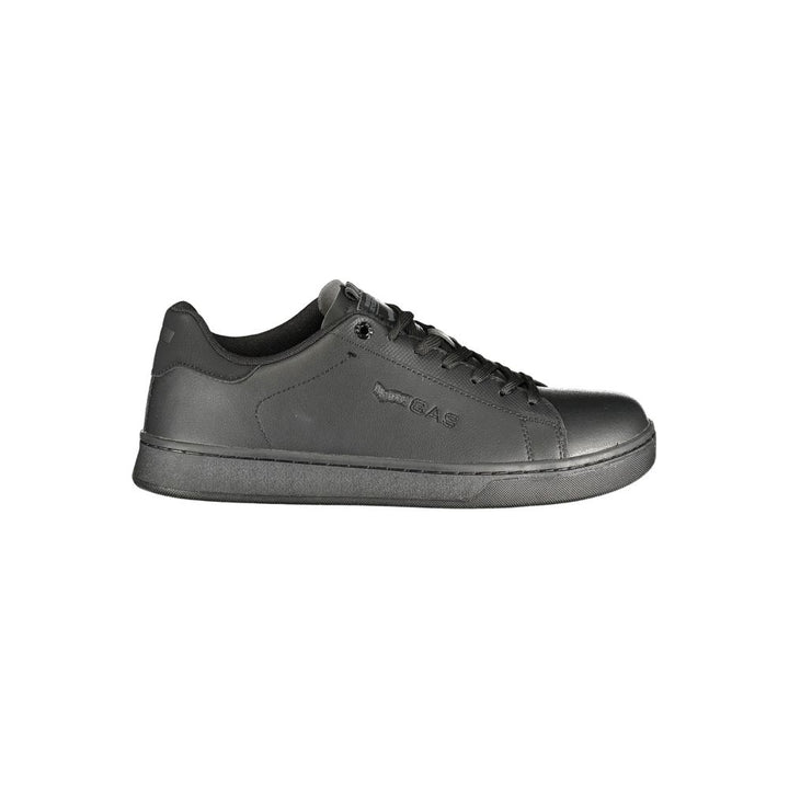 Black Polyurethane Men Sneaker