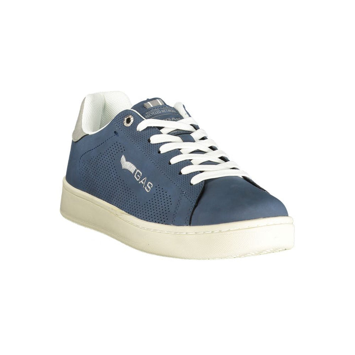 Blue Polyester Athletic Sneakers