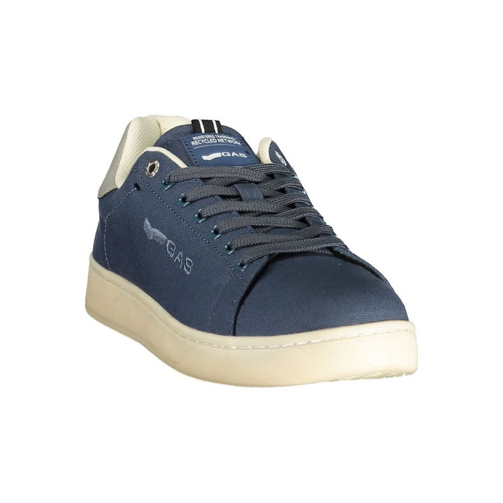 Blue Polyester Athletic Sneakers