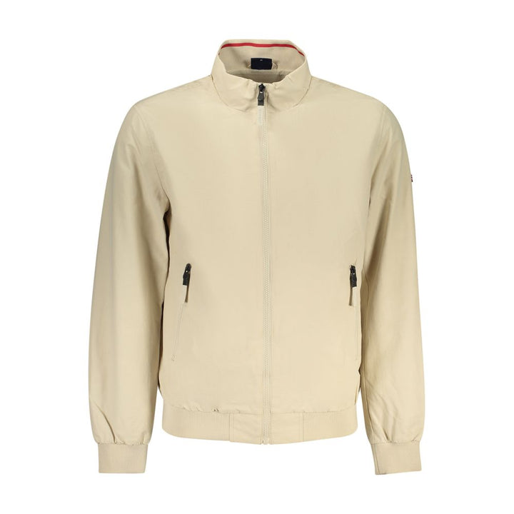 Beige Cotton Mens Jacket