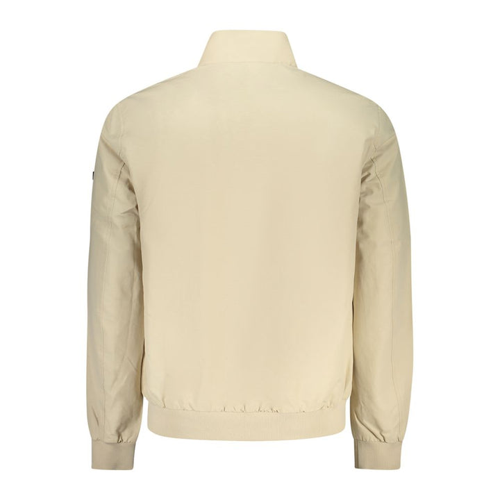 Beige Cotton Mens Jacket