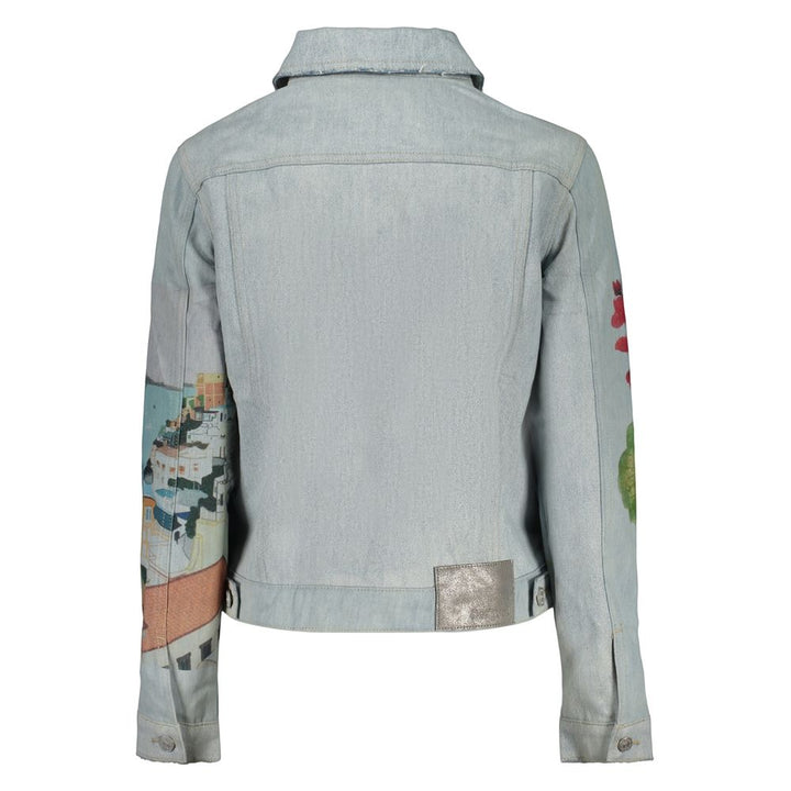 Azzurro Cotton Women Jacket
