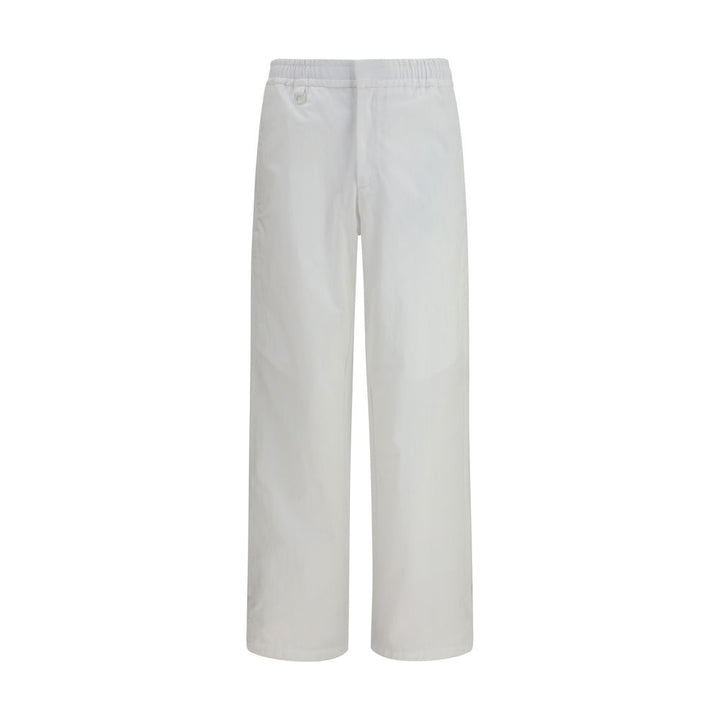 White Cotton Casual Pants