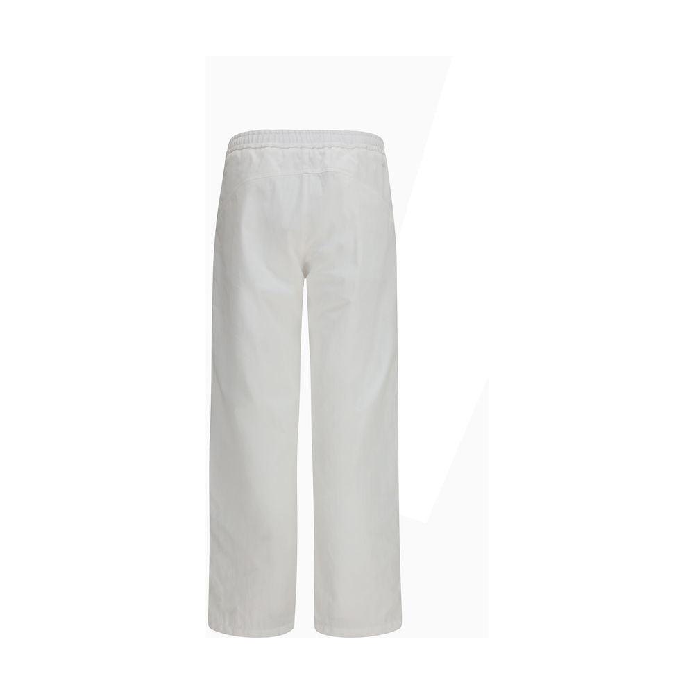 White Cotton Casual Pants