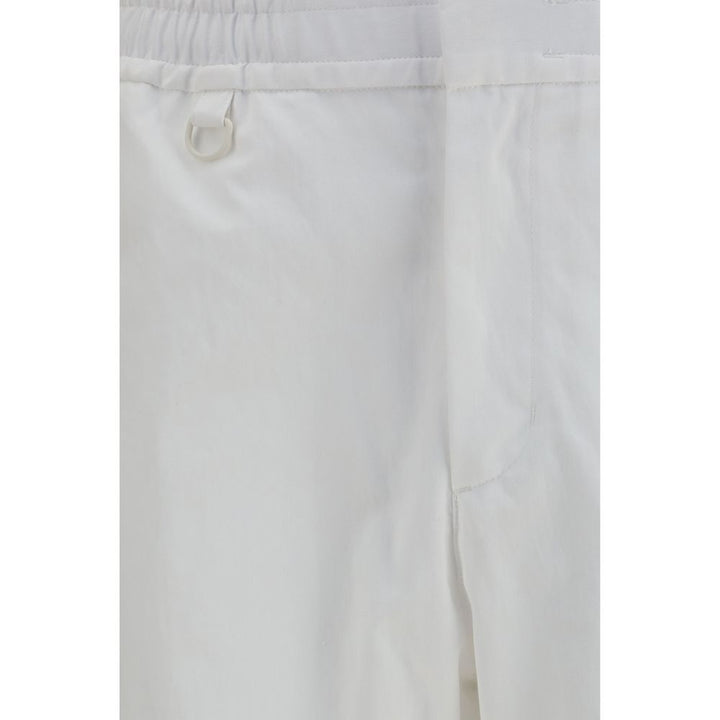White Cotton Casual Pants