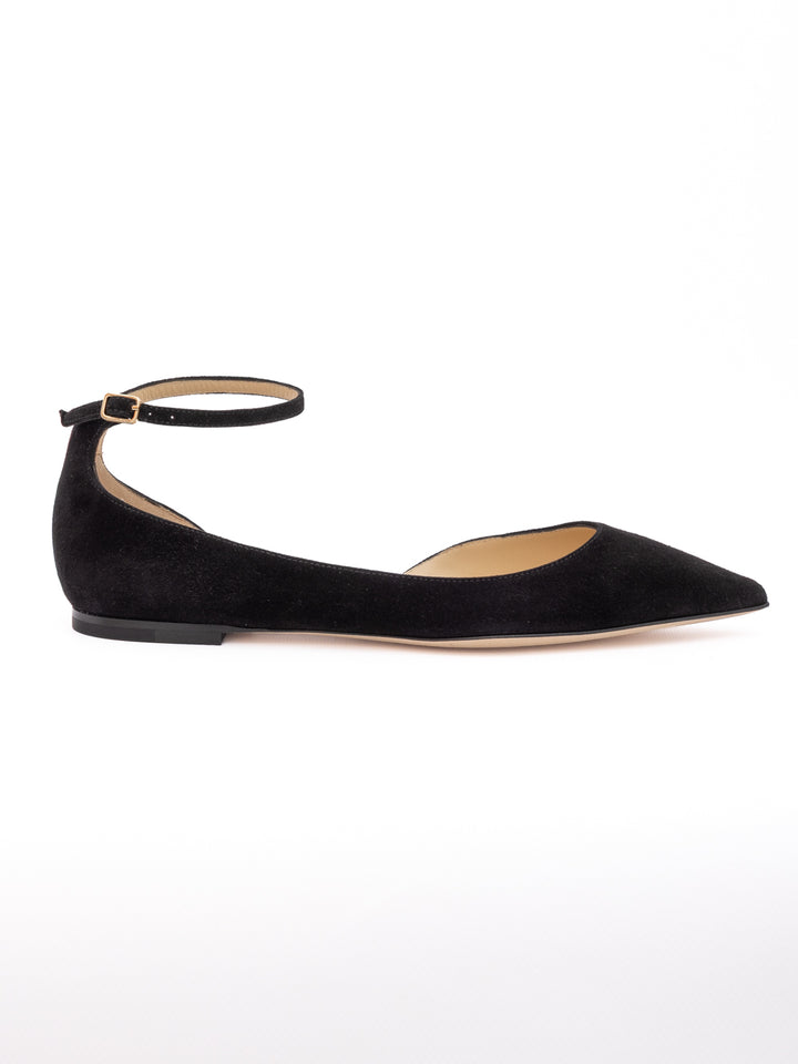 Black Suede Leona Ballet Flat