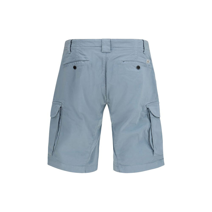 Blue Cotton Bermuda Shorts