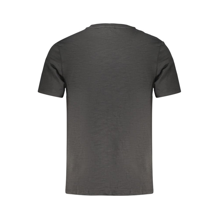 Black Cotton Men T-Shirt