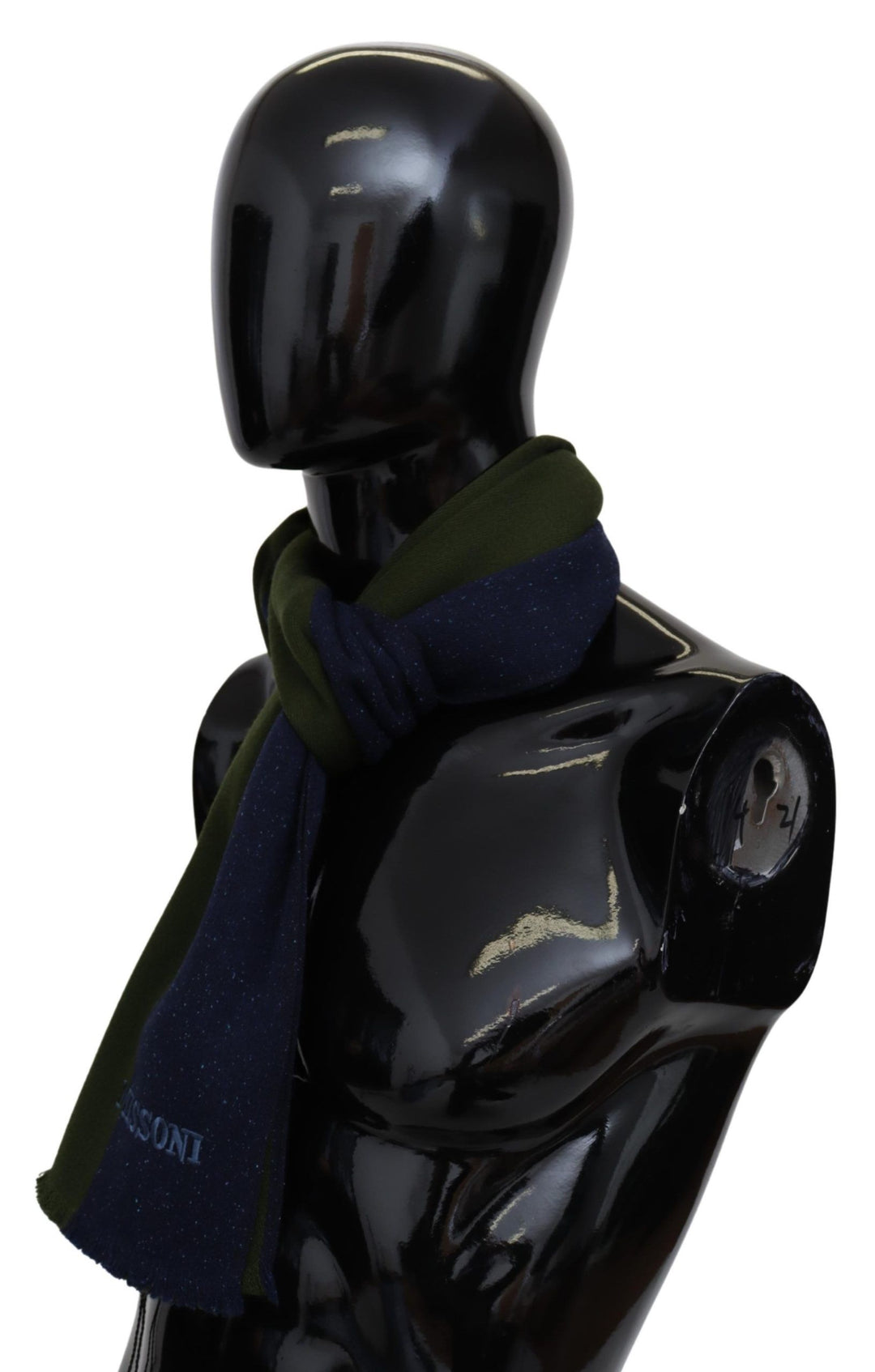 Blue Green Wool Unisex Neck Wrap Shawl Blue