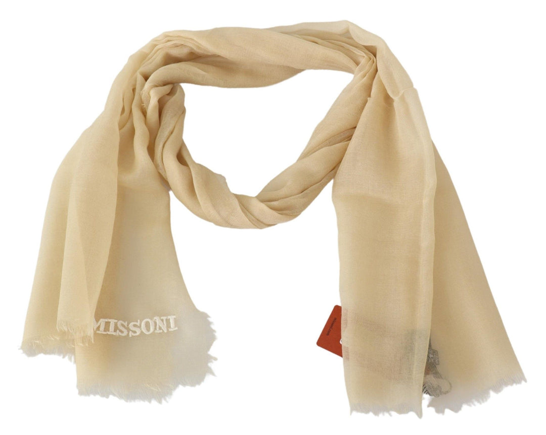 Beige Cashmere Unisex Neck Scarf