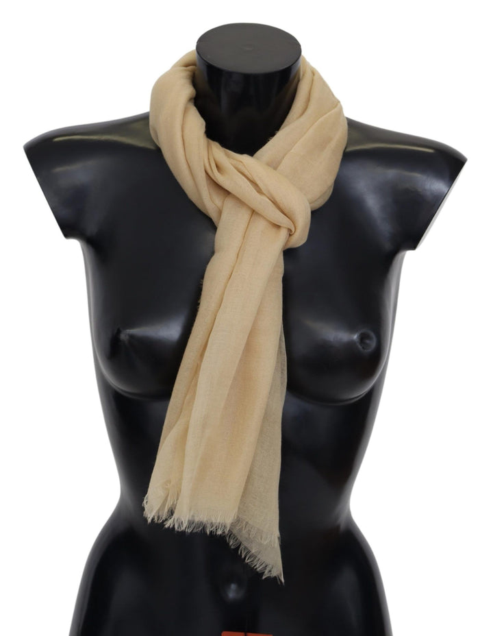 Beige Cashmere Unisex Neck Scarf