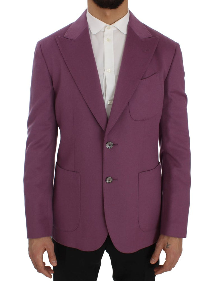 Purple Cashmere Slim Fit Blazer Jacket