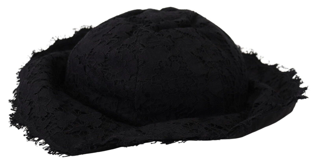 Black Cotton Wide Brim Shade Hat