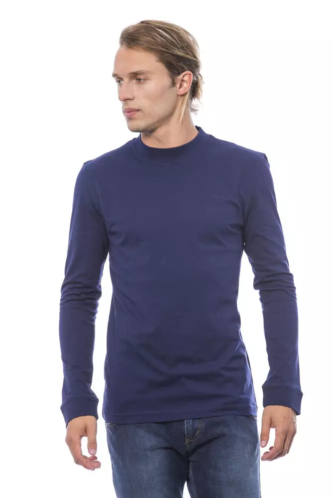 Blue Cotton Men's Sweater