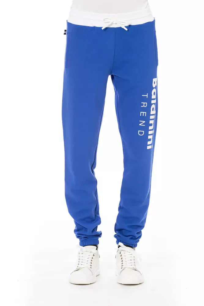 Blue Cotton Men's Sport Pant