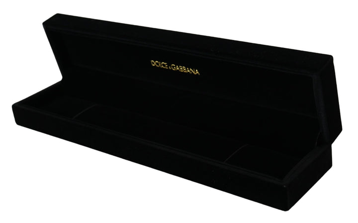 Black Velvet Logo Plaque Storage Bracelet Jewelry Box