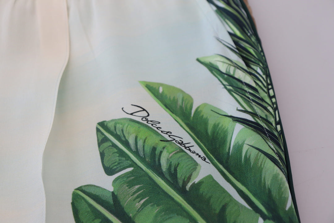 White Floral Printed Men Jogger Pants