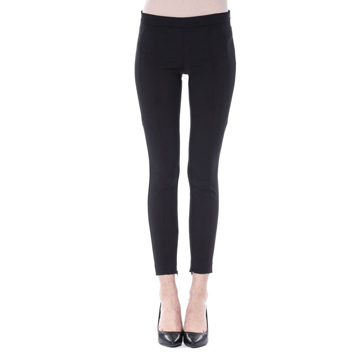 Black Polyester Women's Skinny Pant
