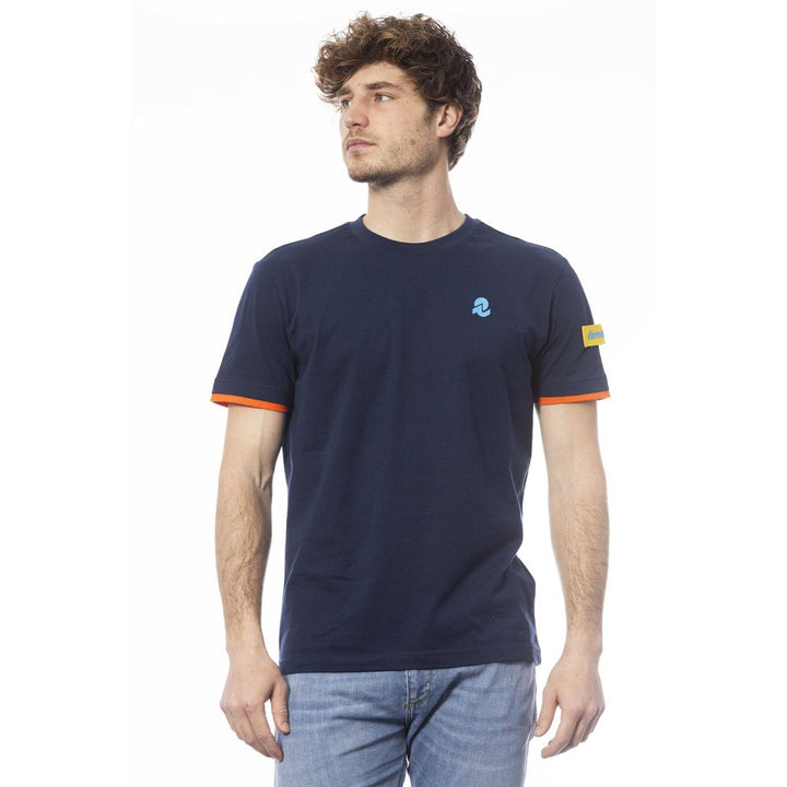Blue Cotton Men's T-Shirt