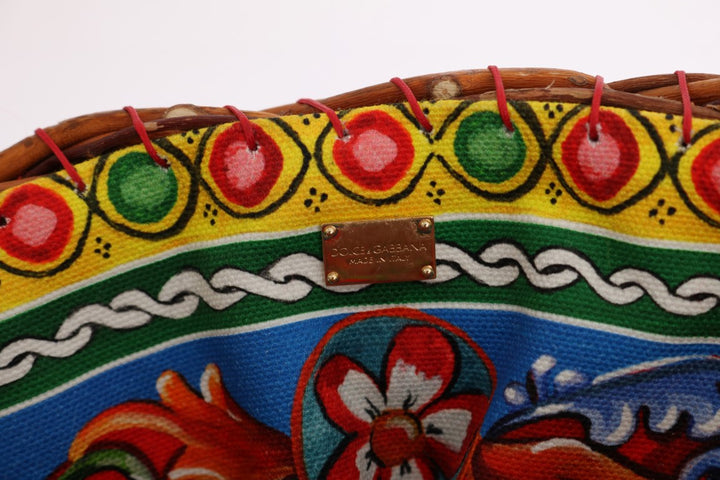 Multicolor AGNESE Straw Crystal  Pom Pom Bag