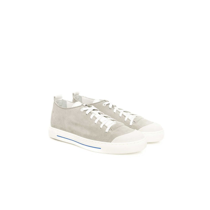 Gray Cowhide Men Sneaker