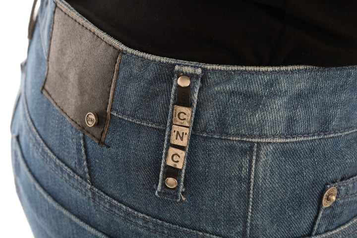 Blue Wash Cotton Boyfriend Fit Jeans