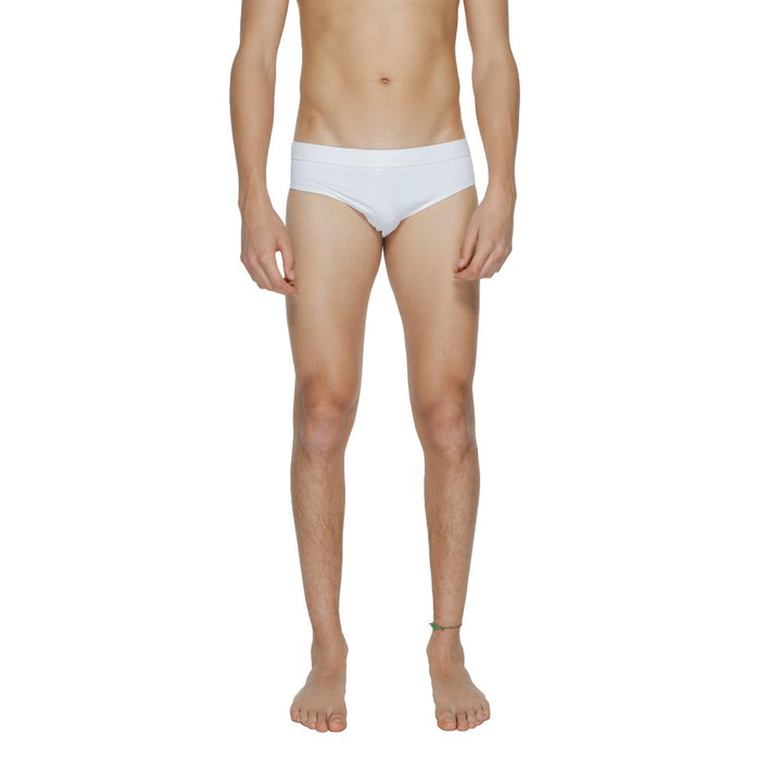 White Polyamide Swim Briefs