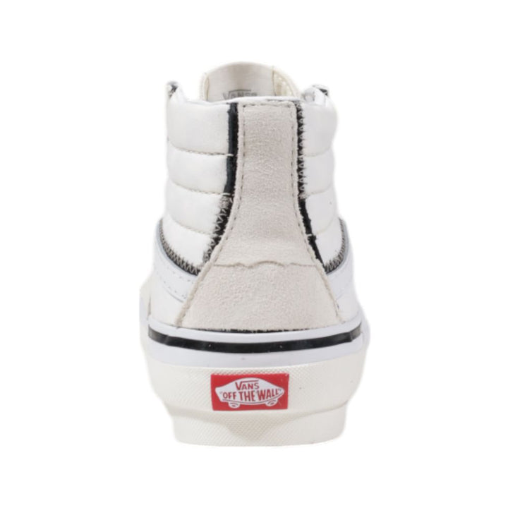 Beige Leather High Top Sneakers