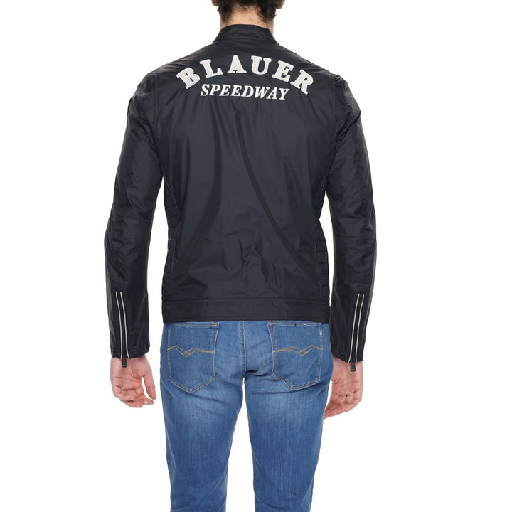 Black Polyamide Biker Jacket