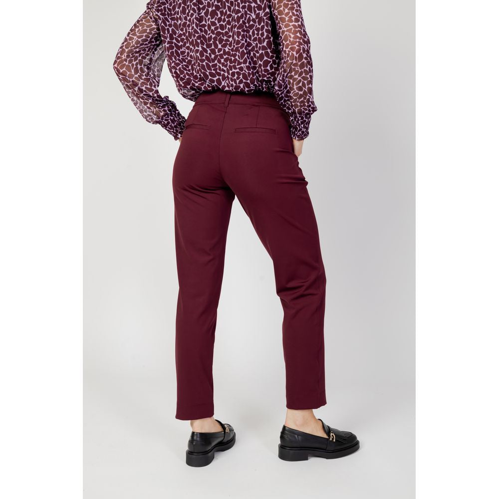 Bordeaux Polyester Chino Pants