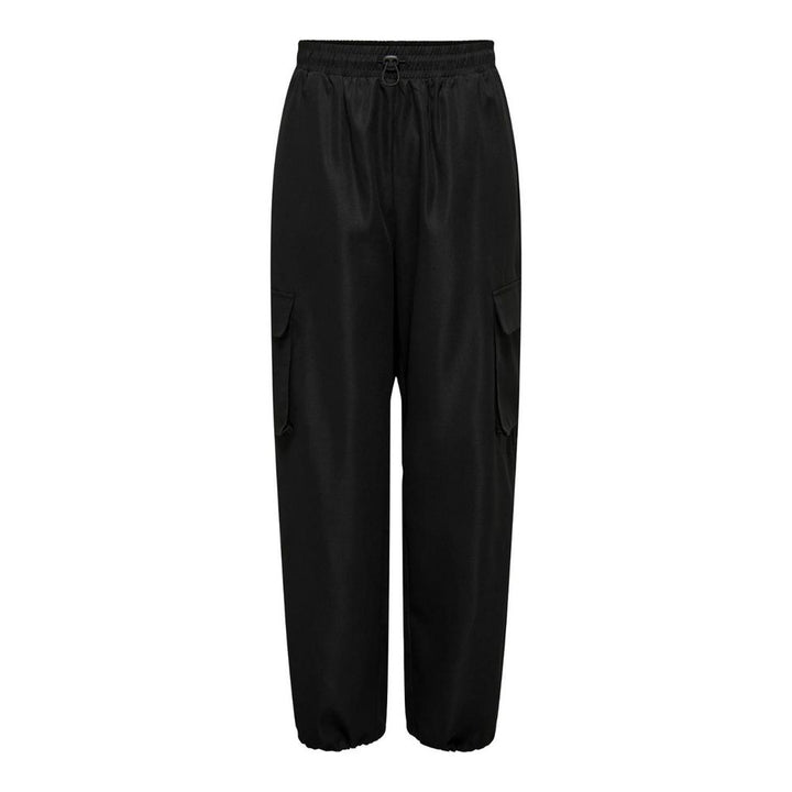 Black Cotton Cargo Pants
