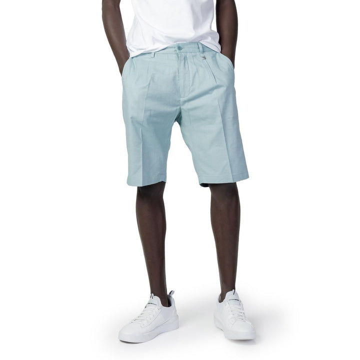 Bicolor Cotton Bermuda Shorts