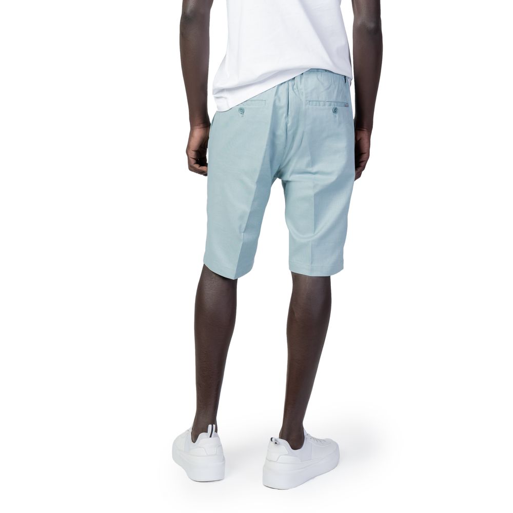Bicolor Cotton Bermuda Shorts