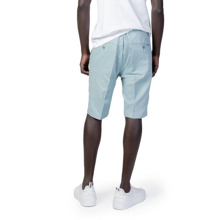 Bicolor Cotton Bermuda Shorts