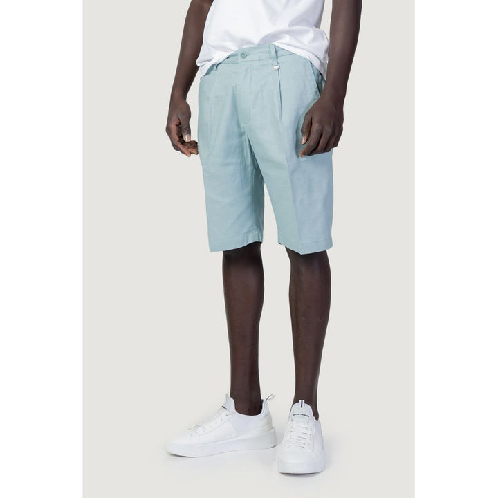 Bicolor Cotton Bermuda Shorts
