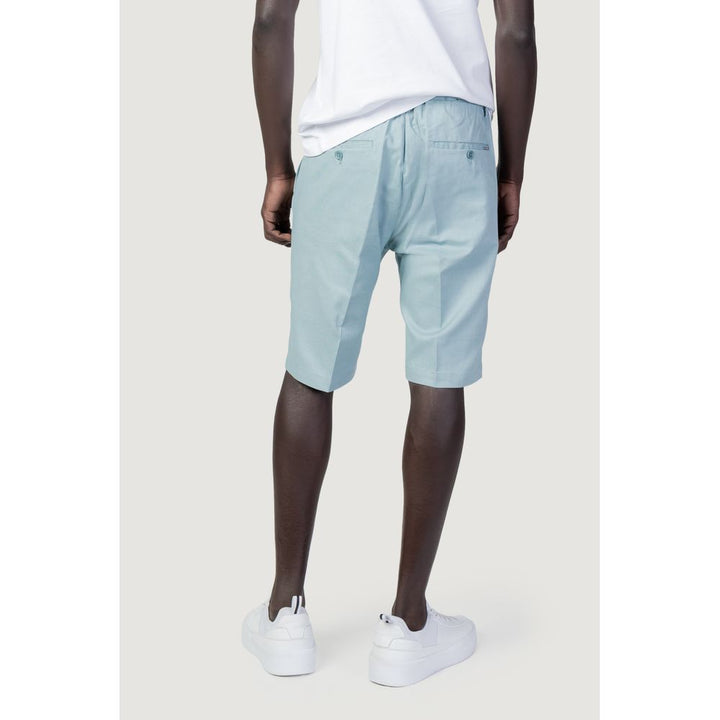 Bicolor Cotton Bermuda Shorts