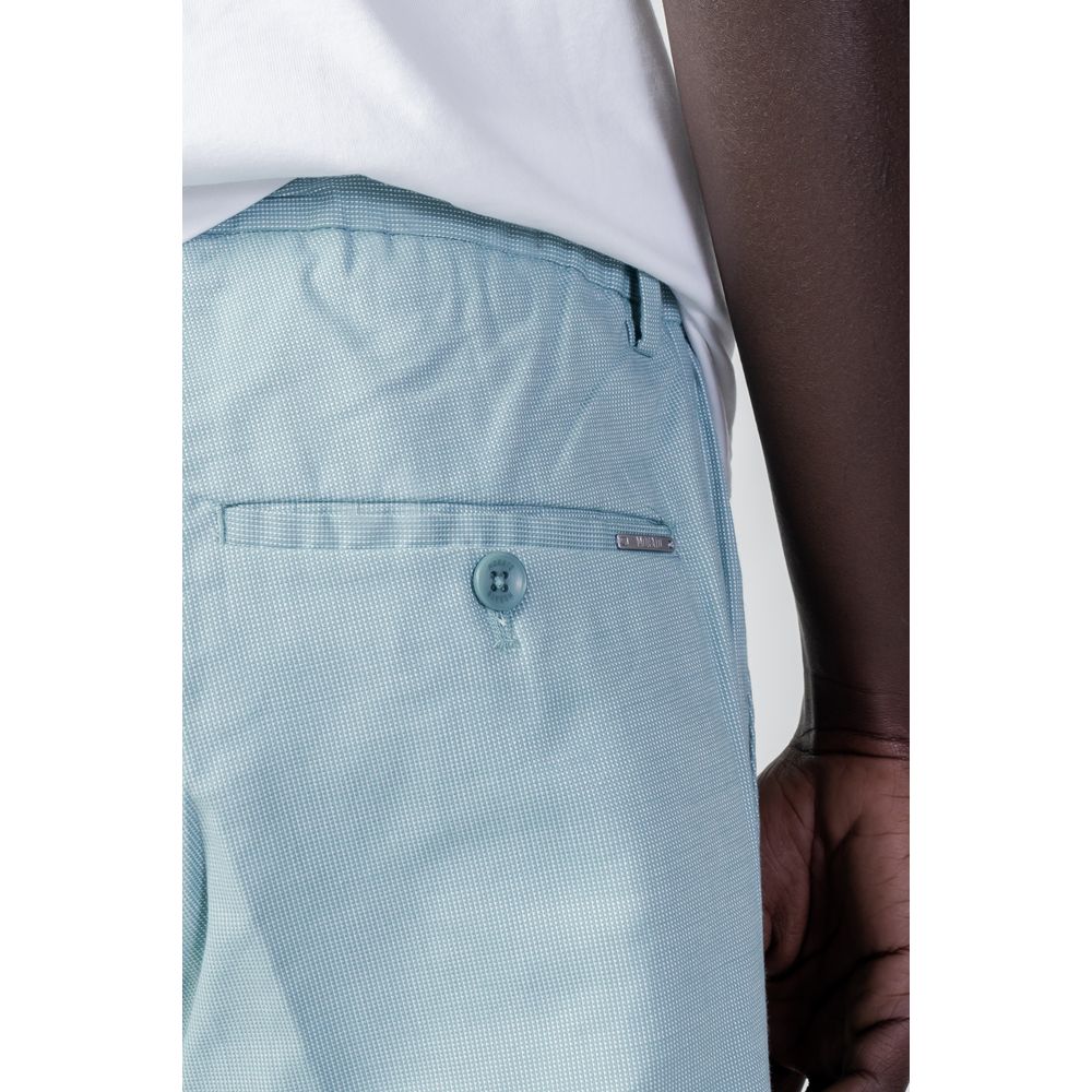Bicolor Cotton Bermuda Shorts