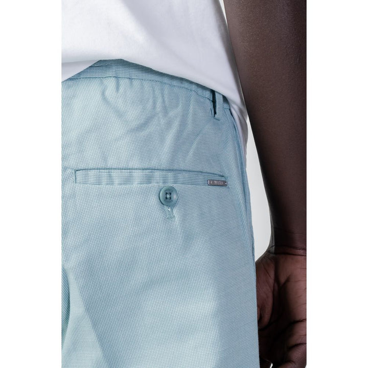 Bicolor Cotton Bermuda Shorts