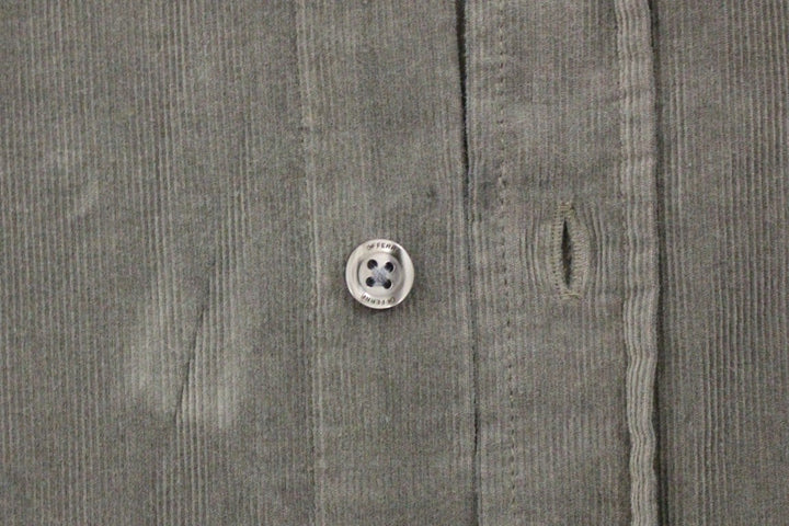 Green Button Front Cotton Casual Shirt