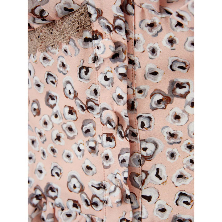 Pink Acetate Casual Dress