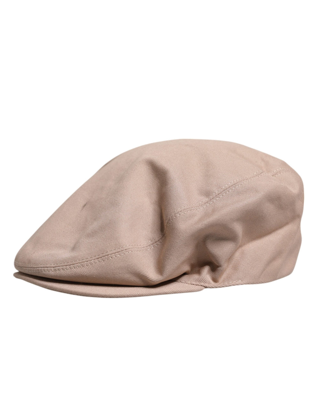 Beige Cotton Newsboy Capello Cabbie Hat