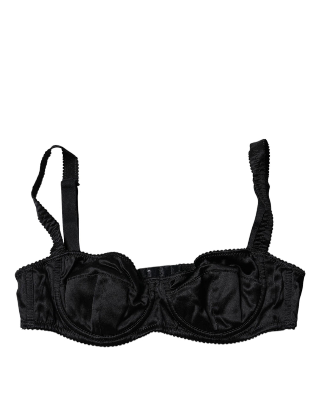 Black Silk Stretch Balconette Brassiere Underwear